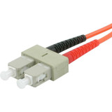 C2G-8m SC-ST 62.5/125 OM1 Duplex Multimode Fiber Optic Cable (Plenum-Rated) - Orange