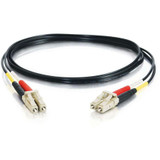 C2G-1m LC-LC 62.5/125 OM1 Duplex Multimode Fiber Optic Cable (Plenum-Rated) - Black