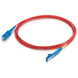 C2G-10m LC-SC 9/125 OS1 Simplex Singlemode Fiber Optic Cable (Plenum-Rated) - Red