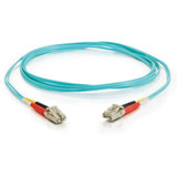 C2G 1m LC-LC 10Gb 50/125 Duplex Multimode OM3 Fiber Cable-Plenum-Aqua-3ft