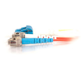 C2G-10m LC-ST 9/125 OS1 Duplex Singlemode PVC Fiber Optic Cable - Red