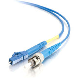C2G-1m LC-ST 9/125 OS1 Simplex Singlemode Fiber Optic Cable (Plenum-Rated) - Blue
