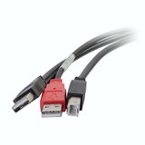 C2G 6 ft USB 2.0 One B Male to Two A Male Y-Cable