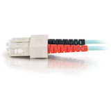 C2G-1m SC-SC 10Gb 50/125 OM3 Duplex Multimode Fiber Optic Cable (Plenum-Rated) - Aqua