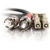 C2G 2m LC-ST 62.5/125 OM1 Duplex Multimode PVC Fiber Optic Cable - Black