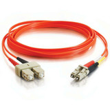 C2G 7m LC-SC 62.5/125 OM1 Duplex Multimode Fiber Optic Cable (Plenum-Rated) - Orange