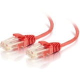 C2G 10ft Cat6 Slim Snagless Unshielded (UTP) Ethernet Cable - Red