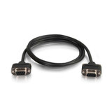 C2G 6ft Serial RS232 DB9 Cable with Low Profile Connectors F/F - In-Wall CMG-Rated