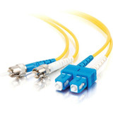 C2G-20m SC-ST 9/125 OS1 Duplex Singlemode PVC Fiber Optic Cable - Yellow