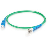 C2G-1m SC-ST 9/125 OS1 Simplex Singlemode PVC Fiber Optic Cable - Green