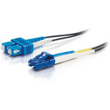 C2G 2m LC-SC 9/125 OS1 Duplex Singlemode Fiber Optic Cable (Plenum-Rated) - Black