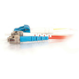 C2G-5m LC-ST 9/125 OS1 Duplex Singlemode Fiber Optic Cable (Plenum-Rated) - Red