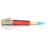 C2G 8m LC-LC 10Gb 50/125 Duplex Multimode OM3 Fiber Cable - Aqua - 26ft