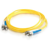 C2G-15m ST-ST 9/125 OS1 Duplex Singlemode PVC Fiber Optic Cable - Yellow