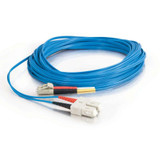 C2G-5m LC-SC 50/125 OM2 Duplex Multimode Fiber Optic Cable (Plenum-Rated) - Blue