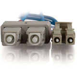 C2G-5m LC-SC 50/125 OM2 Duplex Multimode Fiber Optic Cable (Plenum-Rated) - Blue