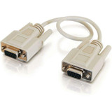 C2G 10ft DB9 F/F Null Modem Cable - Beige