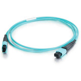 C2G-15m MTP 10Gb 50/125 OM3 Multimode LSZH PVC Fiber Optic Assembly Ribbon Cable - Aqua
