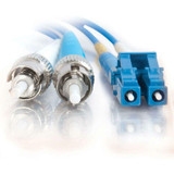 C2G-2m LC-ST 9/125 OS1 Duplex Singlemode Fiber Optic Cable (Plenum-Rated) - Blue