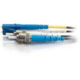 C2G-2m LC-ST 9/125 OS1 Duplex Singlemode Fiber Optic Cable (Plenum-Rated) - Black