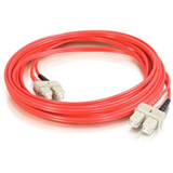 C2G-2m SC-SC 62.5/125 OM1 Duplex Multimode PVC Fiber Optic Cable - Red