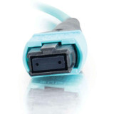 C2G 50m MTP 10Gb 50/125 OM3 Multimode Fiber Optic Cable (Plenum-Rated) - Aqua