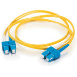 C2G-7m SC-SC 9/125 OS1 Duplex Singlemode PVC Fiber Optic Cable (LSZH) - Yellow