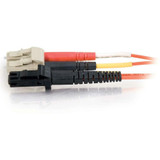 C2G-15m LC-MTRJ 62.5/125 OM1 Duplex Multimode PVC Fiber Optic Cable - Orange