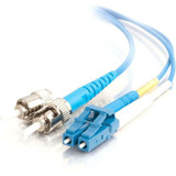C2G-5m LC-ST 9/125 OS1 Duplex Singlemode Fiber Optic Cable (Plenum-Rated) - Blue