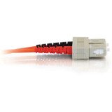 C2G-1m SC-SC 50/125 OM2 Duplex Multimode Fiber Optic Cable (Plenum-Rated) - Orange