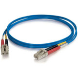 C2G-10m LC-LC 50/125 OM2 Duplex Multimode Fiber Optic Cable (Plenum-Rated) - Blue