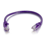 C2G 6 Inch Cat6a Snagless Unshielded UTP Ethernet Network Patch Cable - Purple