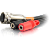 C2G 6in RapidRun Dual 3.5mm Audio Breakout Adapter Cable - Display