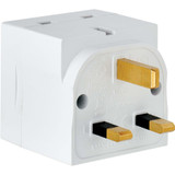 Tripp Lite 2-Outlet Power Strip British BS1363A Outlets 220-250V AC 13A Direct Plug BS1363A Plug White