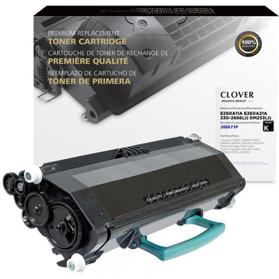 Clover Technologies Remanufactured High Yield Laser Toner Cartridge - Alternative for Lexmark, Dell (E260, E360, E460, E462, 2330, 2350, E260A11A, E260A21A, 330-2666(J), DM253(J), 330-2649(J), ...) - Black Pack