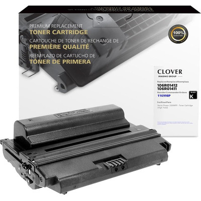 Clover Technologies Remanufactured High Yield Laser Toner Cartridge - Alternative for Xerox 106R01412, 106R01411 - Black - 1 Pack