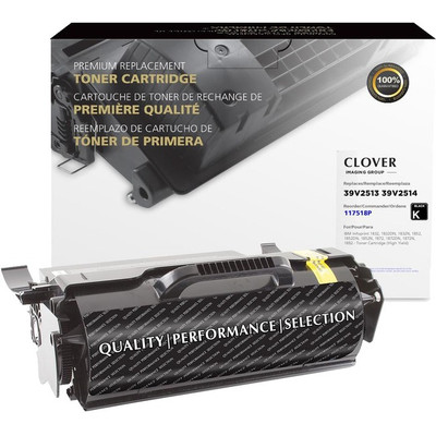 Clover Technologies Remanufactured High Yield Laser Toner Cartridge - Alternative for IBM 39V2513, 39V2514 - Black - 1 Pack