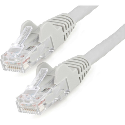 StarTech N6LPATCH30GR 30ft (9m) CAT6 Ethernet Cable, LSZH (Low Smoke Zero Halogen) 10 GbE Snagless 100W PoE UTP RJ45 Gray Network Patch Cord, ETL