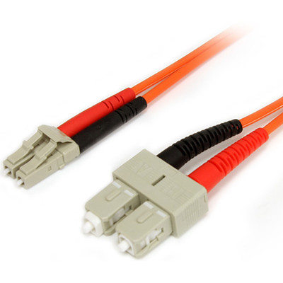 StarTech FIBLCSC3 3m Fiber Optic Cable - Multimode Duplex 62.5/125 - LSZH - LC/SC - OM1 - LC to SC Fiber Patch Cable