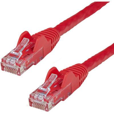 StarTech N6PATCH6INRD 6in CAT6 Ethernet Cable - Red Snagless Gigabit - 100W PoE UTP 650MHz Category 6 Patch Cord UL Certified Wiring/TIA