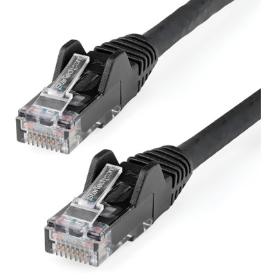 StarTech N6LPATCH10BK 3m(10ft) CAT6 Ethernet Cable, LSZH (Low Smoke Zero Halogen) 10 GbE Snagless 100W PoE UTP RJ45 Black Network Patch Cord, ETL