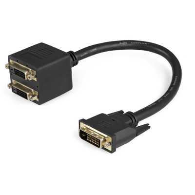 StarTech DVISPL1DD 1 ft DVI-D to 2x DVI-D Digital Video Splitter Cable - M/F