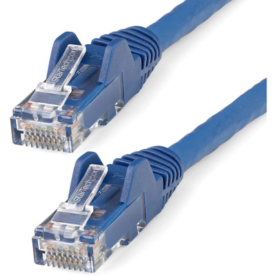 StarTech N6LPATCH1BL 30cm(1ft) CAT6 Ethernet Cable, LSZH (Low Smoke Zero Halogen) 10 GbE Snagless 100W PoE UTP RJ45 Blue Network Patch Cord, ETL
