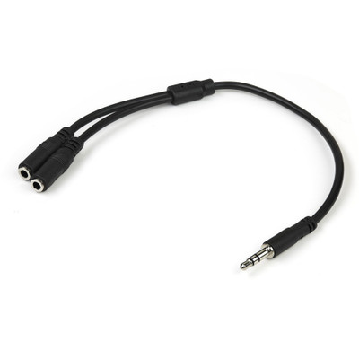 StarTech MUY1MFFS Slim Stereo Splitter Cable - 3.5mm Male to 2x 3.5mm Female