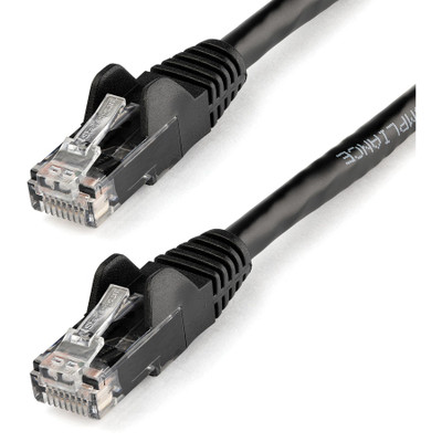 StarTech N6PATCH12BK 12ft CAT6 Ethernet Cable - Black Snagless Gigabit - 100W PoE UTP 650MHz Category 6 Patch Cord UL Certified Wiring/TIA