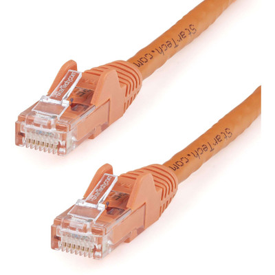 StarTech N6PATCH1OR 1ft CAT6 Ethernet Cable - Orange Snagless Gigabit - 100W PoE UTP 650MHz Category 6 Patch Cord UL Certified Wiring/TIA