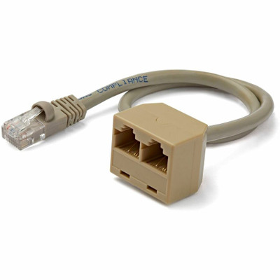 StarTech RJ45SPLITTER 2-to-1 RJ45 Splitter Cable Adapter - Network splitter - RJ-45 (M) - RJ-45 (F)