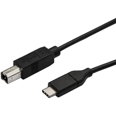 StarTech USB2CB3M 3m 10 ft USB C to USB B Printer Cable - M/M - USB 2.0 - USB C to USB B Cable - USB C Printer Cable - USB Type C to Type B Cable