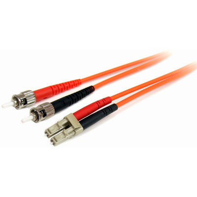 StarTech FIBLCST1 1m Fiber Optic Cable - Multimode Duplex 62.5/125 - LSZH - LC/ST - OM1 - LC to ST Fiber Patch Cable