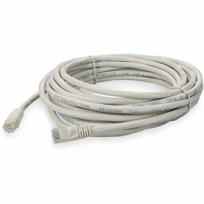 AddOn ADD-19FCAT6-WE 19ft RJ-45 (Male) to RJ-45 (Male) white Cat6 Straight UTP PVC Copper Patch Cable